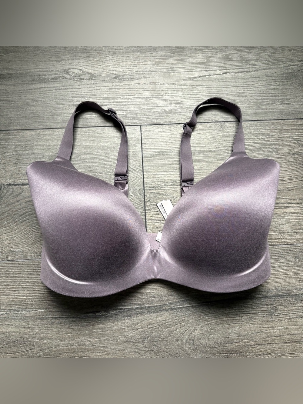 Victoria's Secret Lined Semi Demi Bra Purple Gray Wireless Size 34DDD